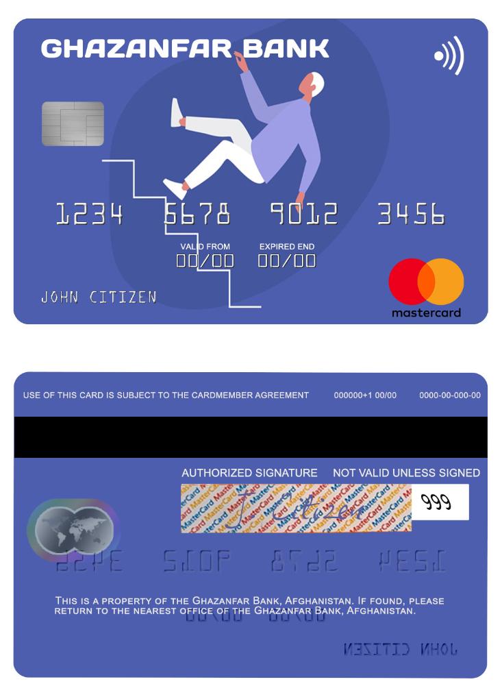 Afghanistan Ghazanfar Bank mastercard